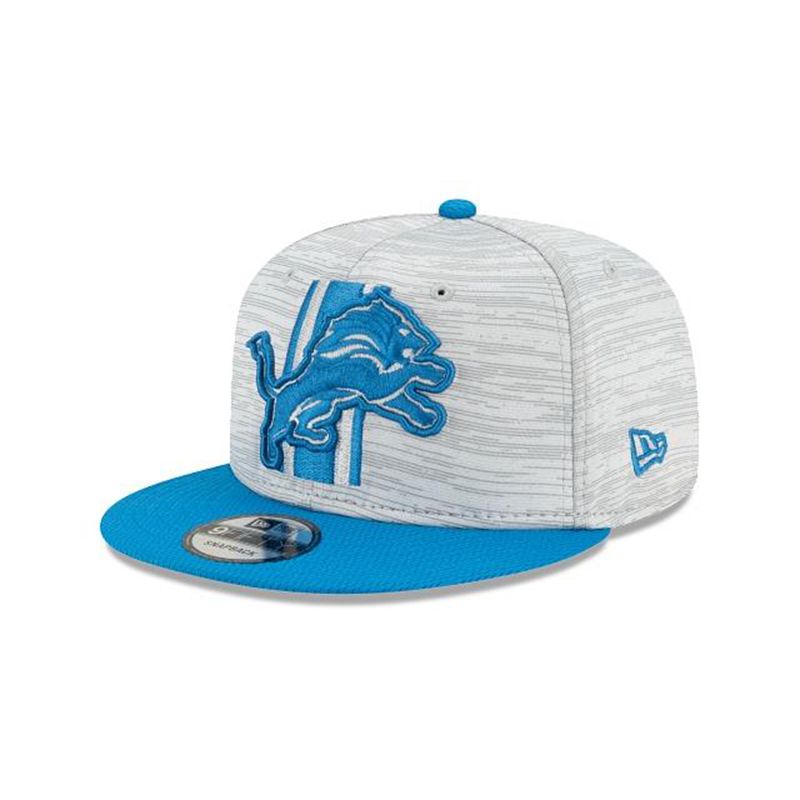 NFL Detroit Lions Official Training 9Fifty Snapback (MEF0498) - Blue New Era Caps